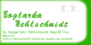 boglarka mehlschmidt business card